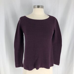 Ann Taylor Factory Womens Sweater Plum Purple Long Sleeve Size M